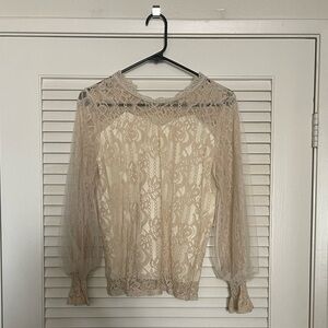 Elegant Lace Blouse in Cream